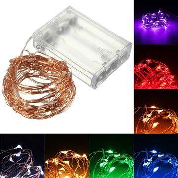 10M 100 LED Copper Wire Fairy String Light Battery Powered Waterproof Christmas Party Decor - MRSLM