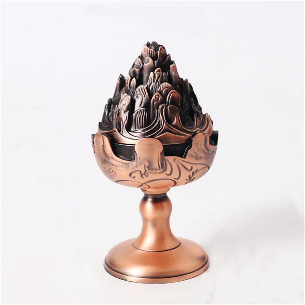 Antique Incense Coil Burner Holder Alloy Home furnishing Creative Fumigating Furnace Buddhist Censer - MRSLM