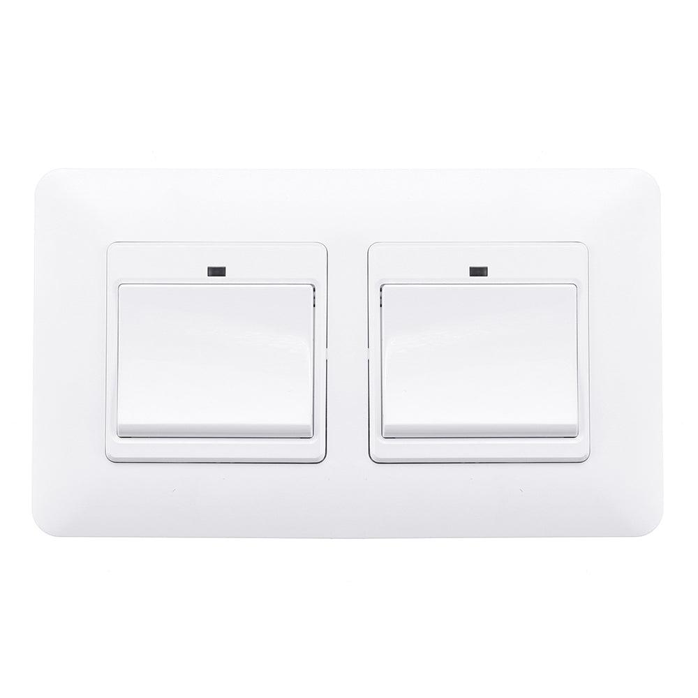 Dual 1 Gang WiFi Smart Push Button Switch Smart Life Tuya Wireless Remote Control Work with Alexa Google Home - MRSLM