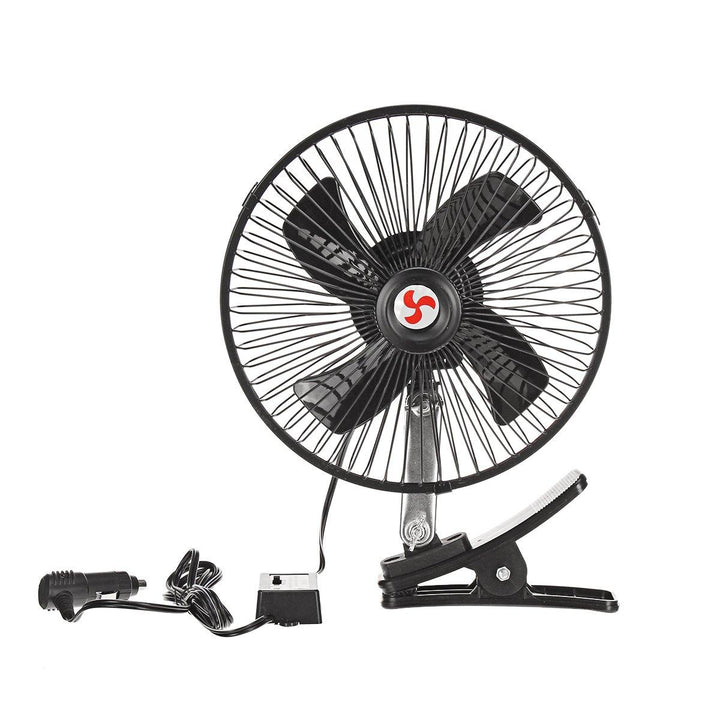 2 In 1 12V Car Clip-on Fan Camping Travel Portable Air Conditioning Fan - MRSLM