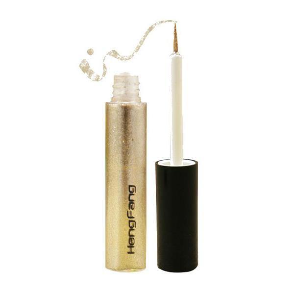 HengFang Glitter Waterproof Eyeliner Liquid White Gold Metallic Makeup Eyes Liner Color Pigment - MRSLM