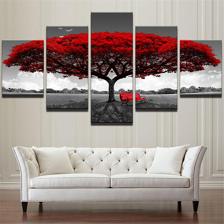 5 Panels Unframed Modern Canvas Art Oil Painting Picture Room Wall Art Pictures Home Wall Decoration Supplies - MRSLM