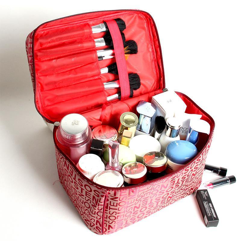 Women Cosmetic Bag Large Capacity Storage Handbag Travel Toiletry Bags Makeup Box - MRSLM