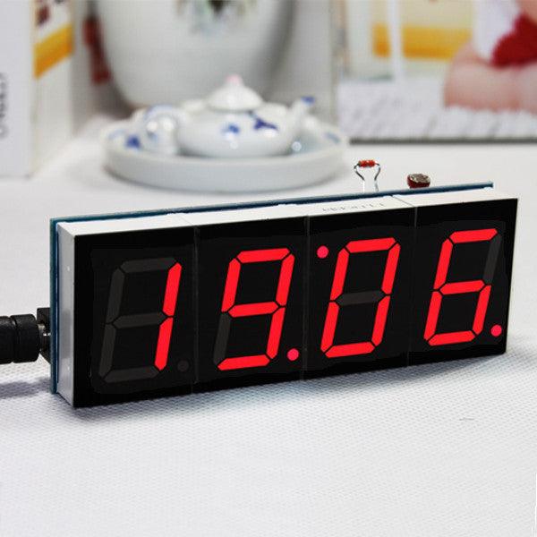 Geekcreit DIY 4 Digit LED Electronic Clock Kit Temperature Light Control Version - MRSLM