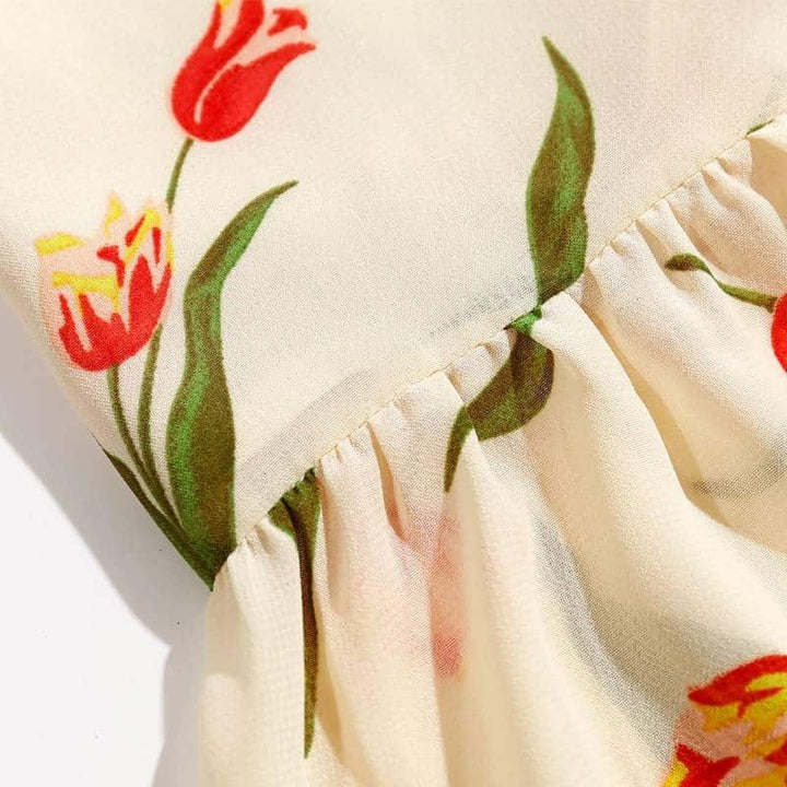 Casual Floral Printed Dress for Women
