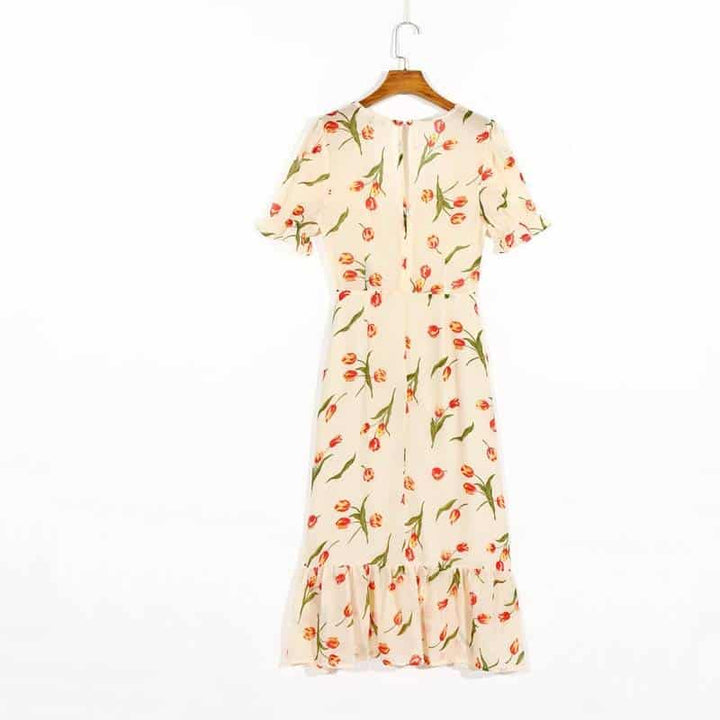 Casual Floral Printed Dress for Women