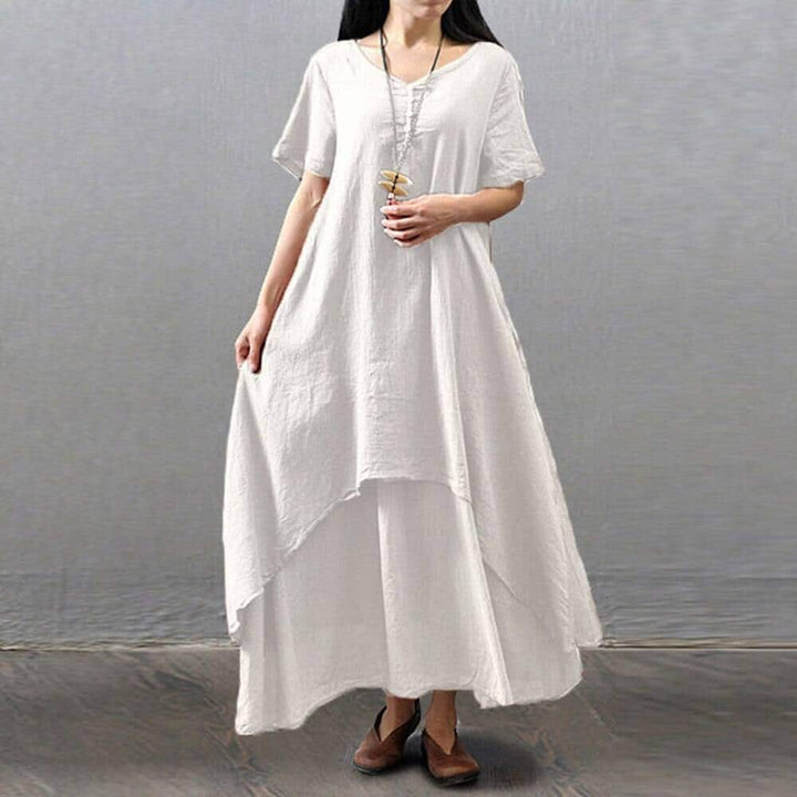 Women's Boho Linen Maxi Dress