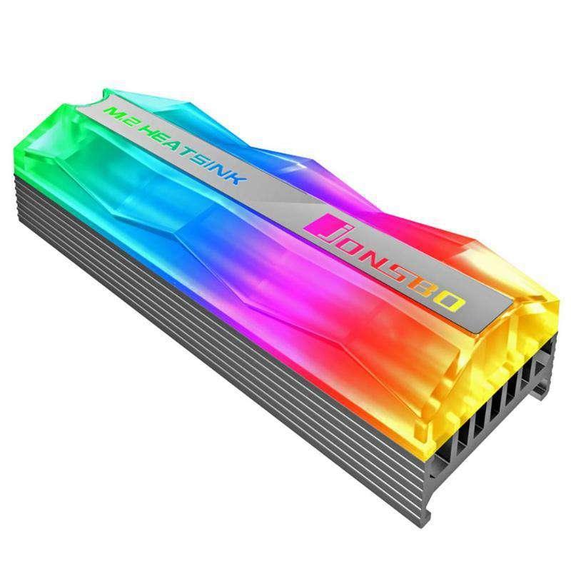 Jonsbo M.2-2 ARGB Lighting M.2 SSD Heatsink 5V 3Pin Solid State Hard Disk Cooler Radiator Heat Thermal Dissipation Cooling Pad - MRSLM