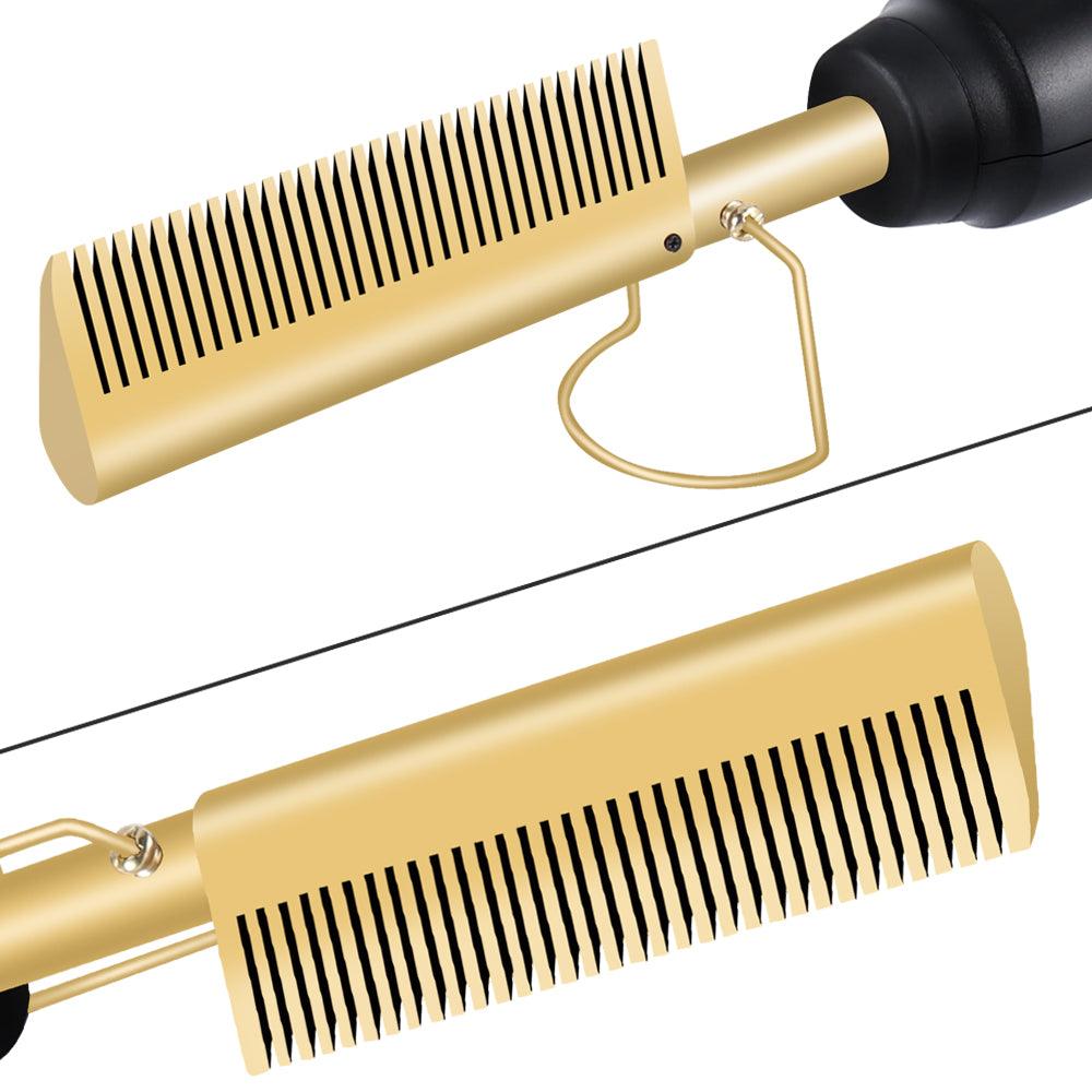 Hot Comb Straightener Professional Hair Flat Irons Curling Brush Titanium Alloy Hair StraighteningComb Environmentally Friendly - MRSLM