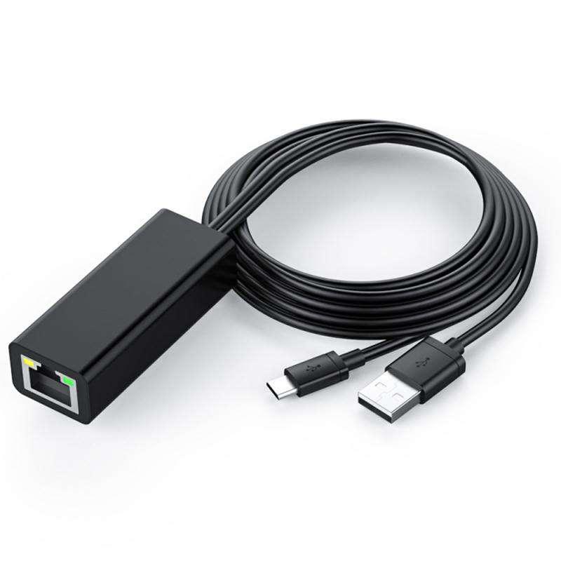 Fire TV Stick HD 480 Mbps Micro USB2.0 To RJ45 Ethernet Adapter 10/100 Mbps FOR New Fire TV/Google Home/Chromecast TV Stick 2nd - MRSLM