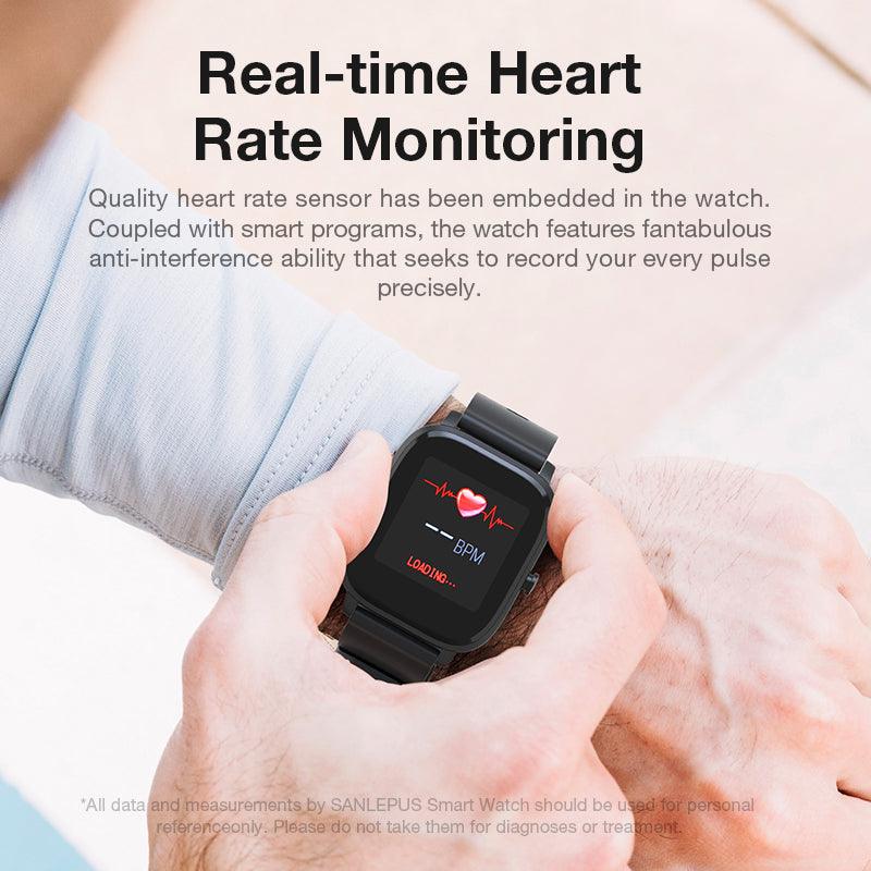 SANLEPUS Full screen touch Smart Watch Wristband Men Women Sport Watch Face Heart Rate Monitor Sleep Monitor IP67 Smartwatch - MRSLM