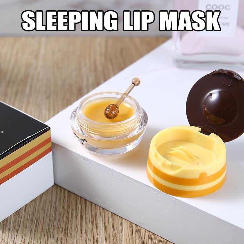 15g Moisture Lip Balm Collagen Honey Sheet Lip Sleep Mask Essence Anti-wrinkle Anti-cracking Cleans Up Dead Skin - MRSLM