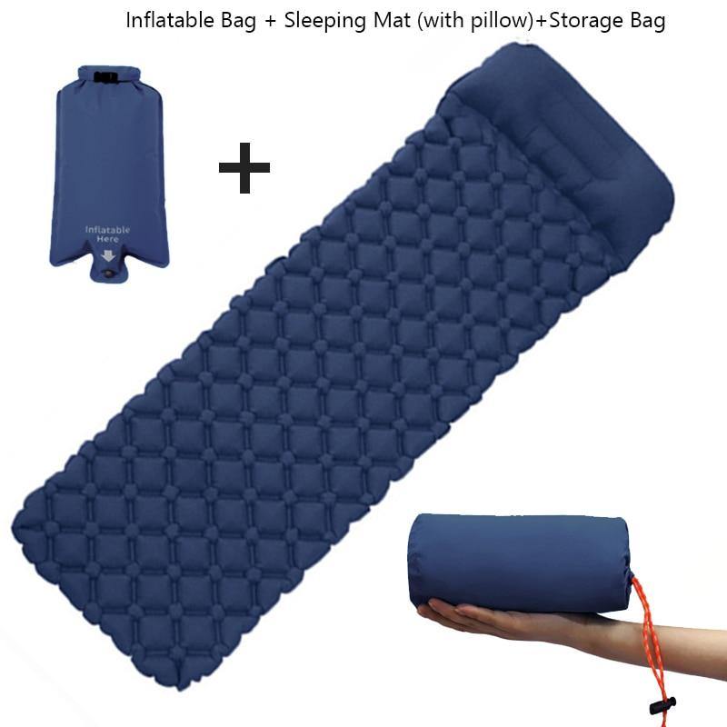 Outdoor Camping Mat Ultra-Light Self Inflatable Mattress Hiking Tent Mat Air Cushion Portable Sleeping Pad Waterproof Mattress - MRSLM