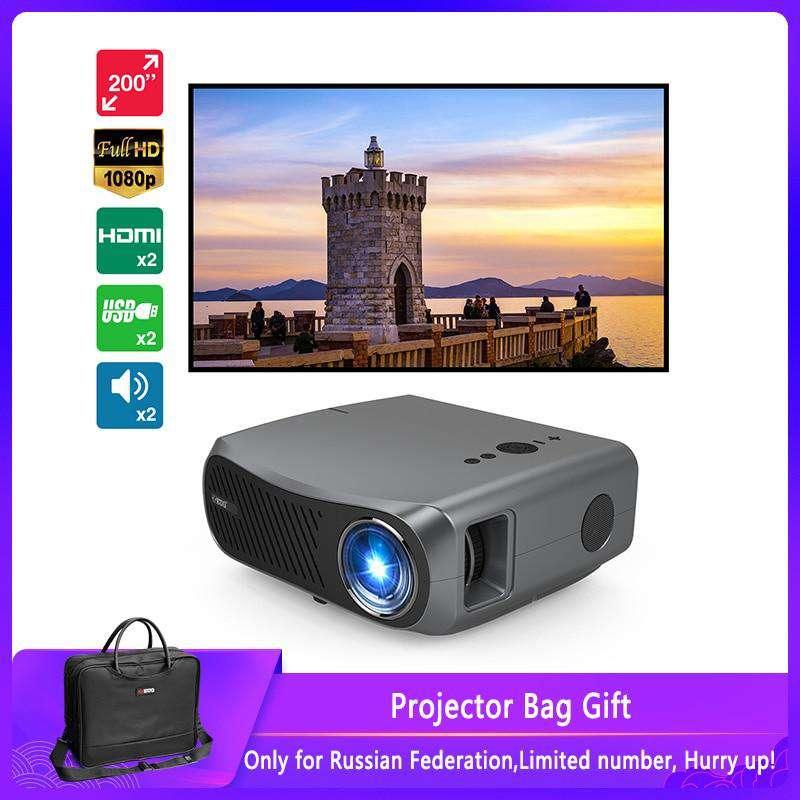 CAIWEI Full HD Projector A12 Native 1080P Android 2G+16G Dual WIFI LED Projector Movie 3D Video Home Cinema Video beamer - MRSLM