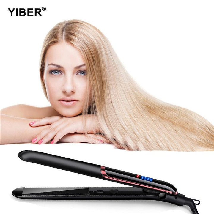 Hair Flat Iron Hair Straightener Ceramic Negative Ion Hair Straightener & Curling LED Display Infrared Anti-scalding Hair Irons - MRSLM