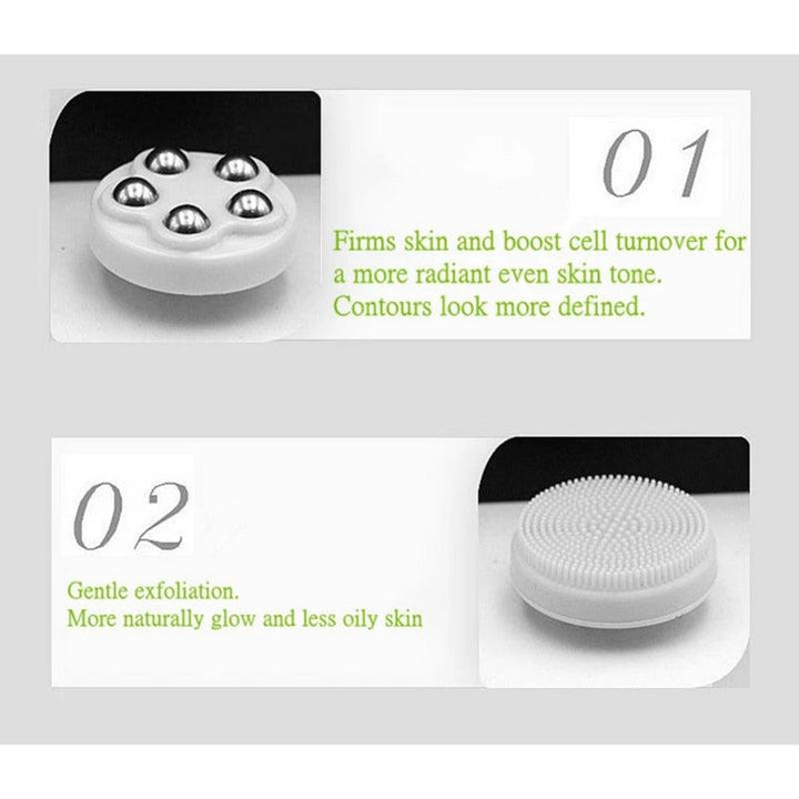 Electric Waterproof Facial Wash Brush Set Deep Cleansing Skin Care 4 Heads Rechargeable Spin Face Brush - MRSLM