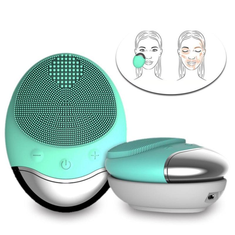 Hot wireless charge Electric Face washing Cleaning Massage Brush Waterproof bamboo charcoal Silicone Facial Cleansing Devices - MRSLM