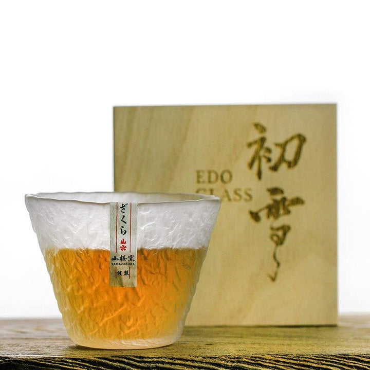 Japanese Style Handmade Hazy Snow Crystal Brandy Snifters Whiskey Shot Glass Hammer Wine Glasses Cup Whisky Tumbler Sake Bowl - MRSLM