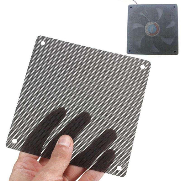 5PCS/lot 120mm Cuttable Black PVC PC Fan Dust Filter Dustproof Case Computer Mesh - MRSLM