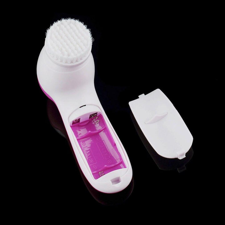 5 in 1 Electric Facial Cleanser Face Cleaning Skin Pore Cleaner Body Cleansing Massage Mini Beauty Massager - MRSLM
