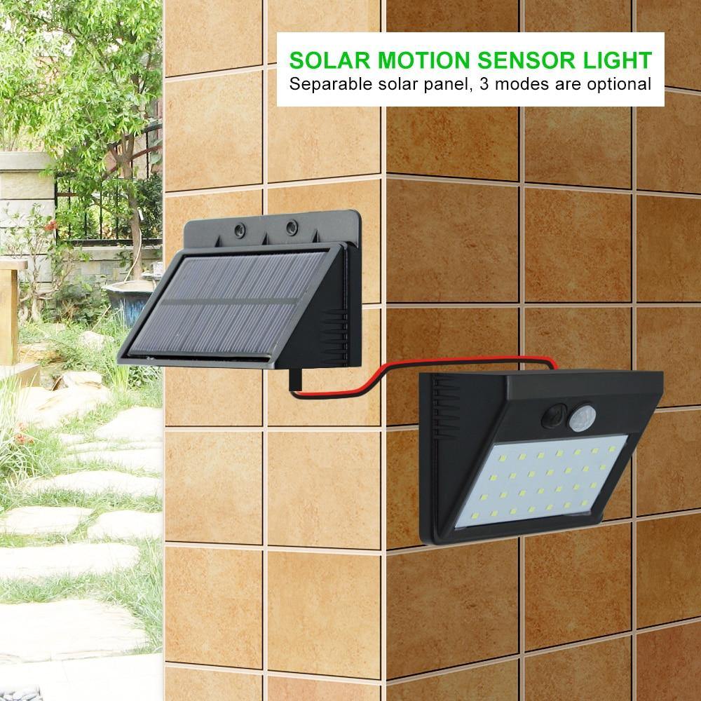 Solar Lights Separated Motion Sensor LED Solar Light Waterproof White 6000-6500K 20/28leds for Outdoor Street Garden Decoration - MRSLM
