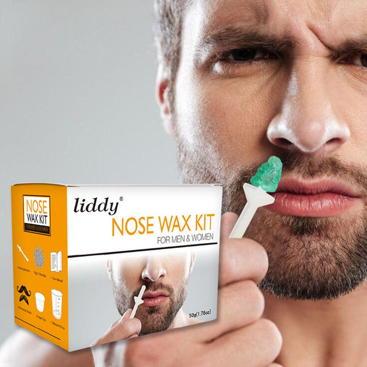 LIDDY Hair Removal Wax Set Natural Gentle Safe Quick Nose Wax nose hair Removal for Men & Women painless removal Nose Hair Hot - MRSLM