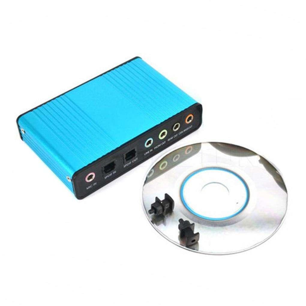 USB 6 Channel 5.1 / 7.1 Surround External Sound Card PC Laptop Desktop Tablet Audio Optical Adapter Card (Sound card) - MRSLM