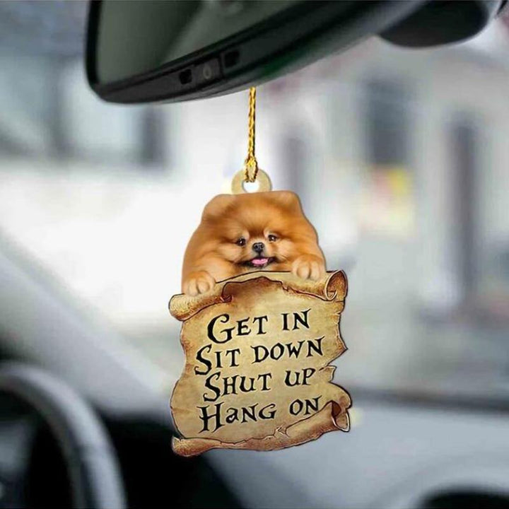 Animal Puppy Ornament Two Sided Car Pendant Gifts Car Rearview Mirror Hanging Ornament Automobile Decor Accessories Interior - MRSLM