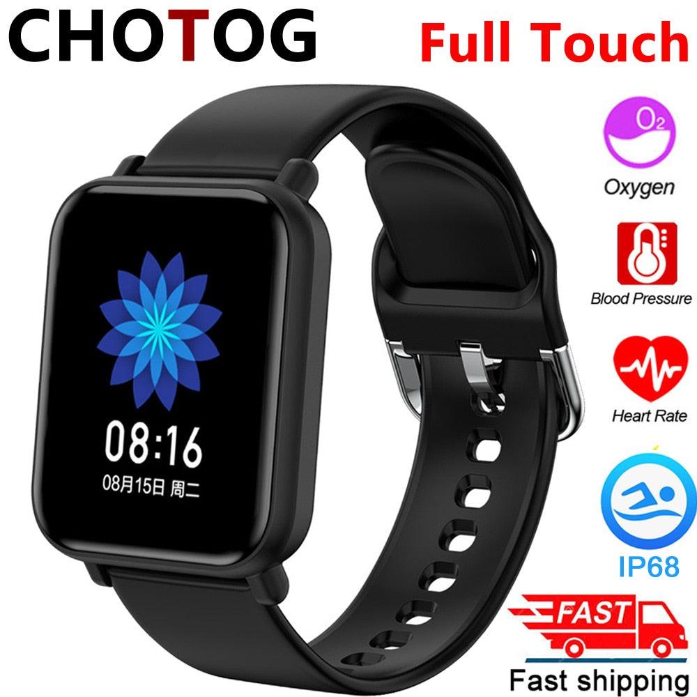 Full Touch Smart Watch Men Women Custom Watch Wallpaper Fashion Fitness Tracker Ip68 Waterproof Sport Smartwatch Blood Pressure - MRSLM
