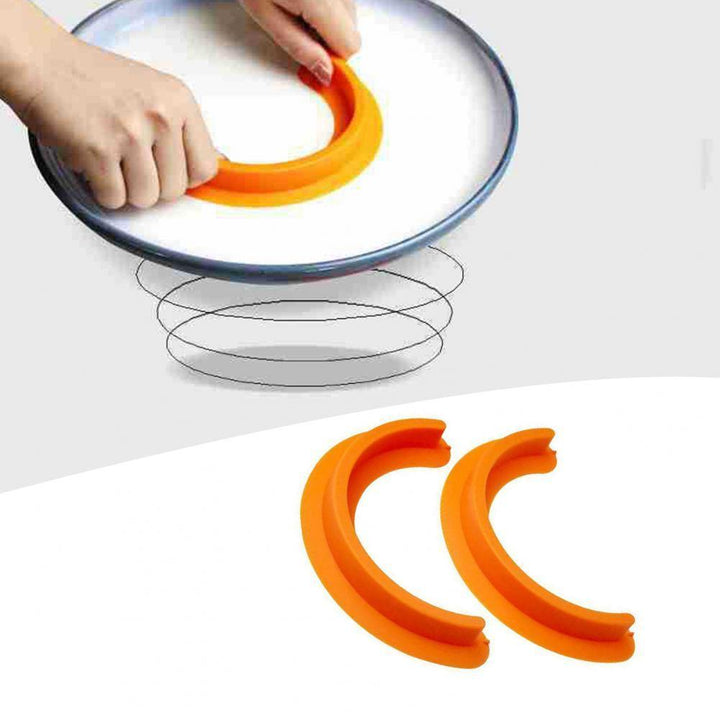 2Pcs Food Separator Food Grade Safe Silicone Food Cubby Plate Divider for Baby - MRSLM