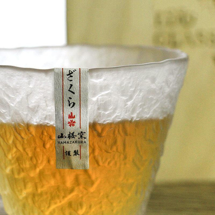 Japanese Style Handmade Hazy Snow Crystal Brandy Snifters Whiskey Shot Glass Hammer Wine Glasses Cup Whisky Tumbler Sake Bowl - MRSLM