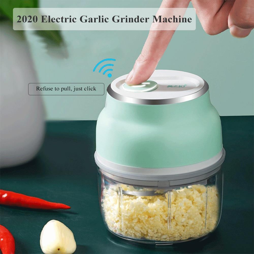 150/230ml Mini USB Wireless Electric Garlic Press Masher Kitchen chopper Vegetable Food Chili Meat Grinder Mincer Kitchen Gadget - MRSLM