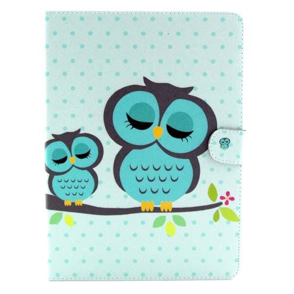 Owl Pattern Folio PU Leather Case Folding Stand Cover For Samsung T800 - MRSLM