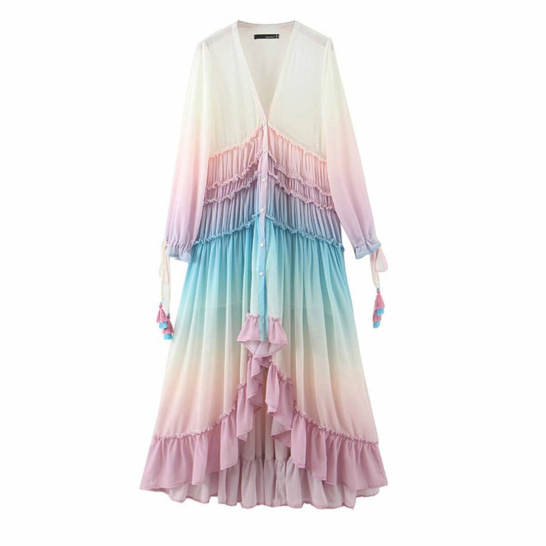 Kaleidoscopic Chiffon Women's Dress