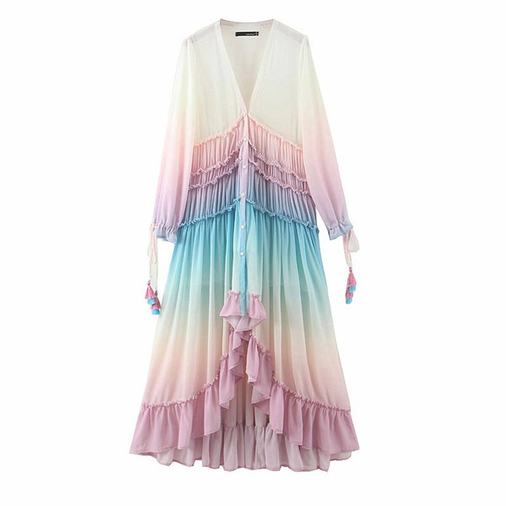 Kaleidoscopic Chiffon Women's Dress