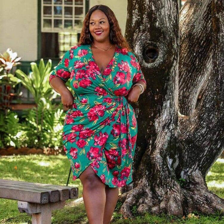 Retro Style Plus Size Women's Dress