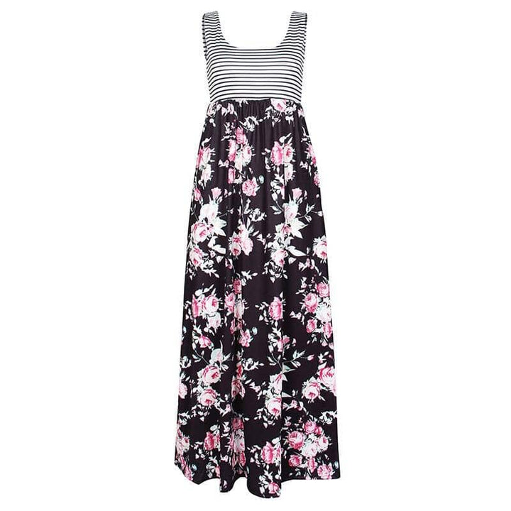 Romantic Bohemian Summer Long Floral Women’s Dress