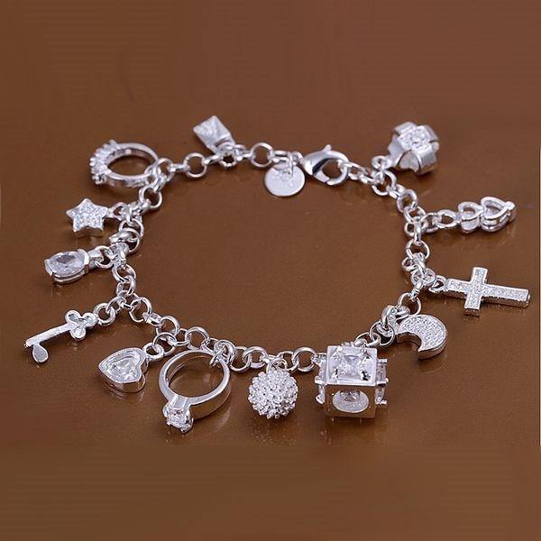 S925 sterling Silver color fashion charm bracelet - MRSLM