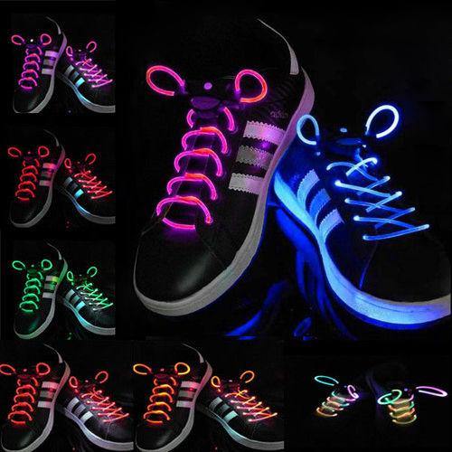 1 Pair Cool 19 Color For Pick LED Flashlight Up Glow Shoelaces Party Decoration Toys - MRSLM