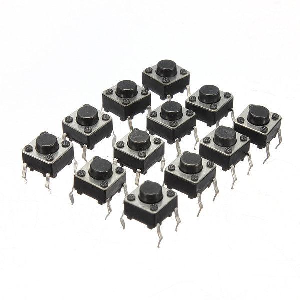 Geekcreit® 100pcs Mini Micro Momentary Tactile Touch Switch Push Button DIP P4 Normally Open - MRSLM
