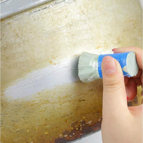 10Pcs Kitchen Stainless Steel Cleaning Rod Stick Metal Rust Remover Brush - MRSLM