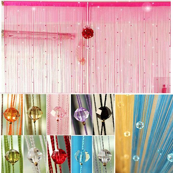 Imitated Crystals Beads String Curtain Window DIY Wall Decorations - MRSLM