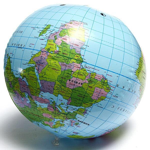 38cm PVC Inflatable Earth Globe Home Decor Geographical Education Tool - MRSLM