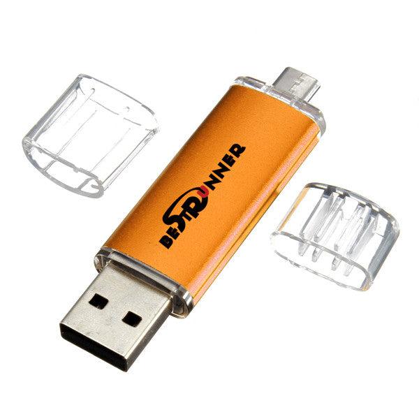 Bestrunner 16G USB to Micro USB Flash Drives U Disk For PC and OTG Smartphone - MRSLM