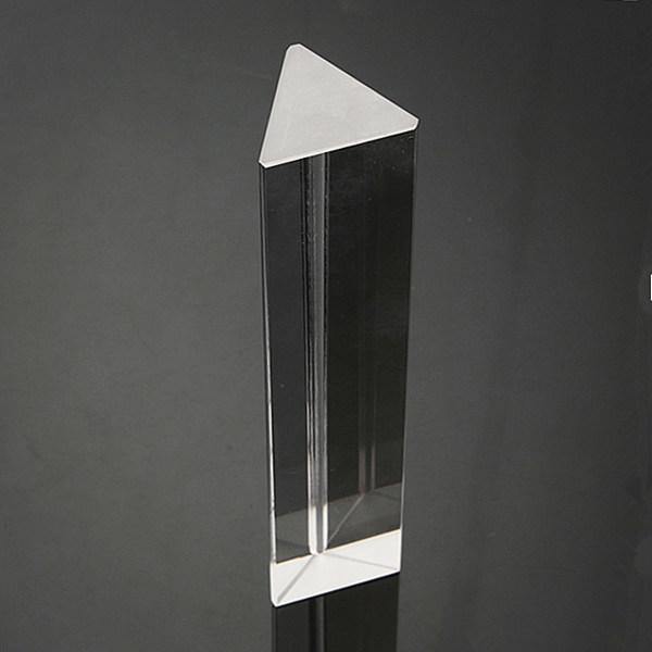 15cm Optical Glass Crystal Triple Triangular Prism Photography Physics Teaching Light Spectrum - MRSLM