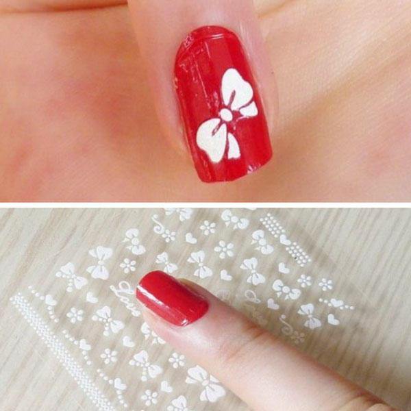 50 Sheet 3D Mixed Styles Flower Design Tip Decal Nail Art Stickers - MRSLM
