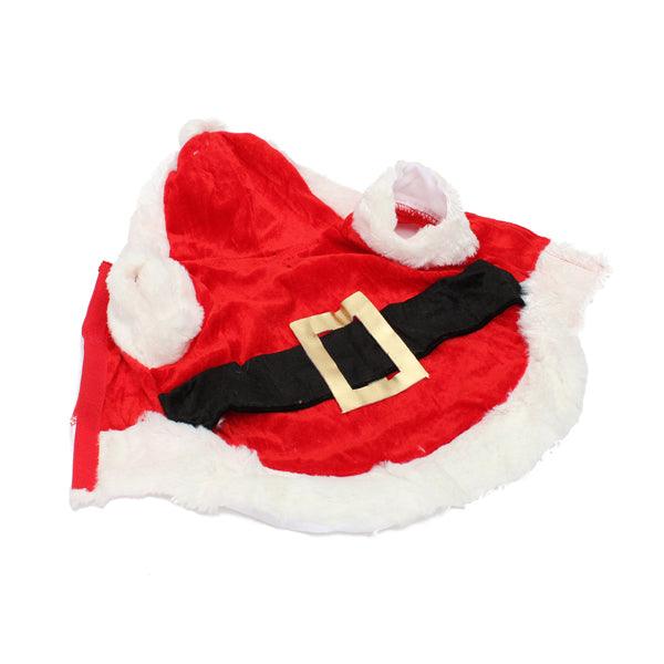 Pet Puppy Dog Christmas Santa Claus Clothes Hoodie Outfit Outwear Coat - MRSLM
