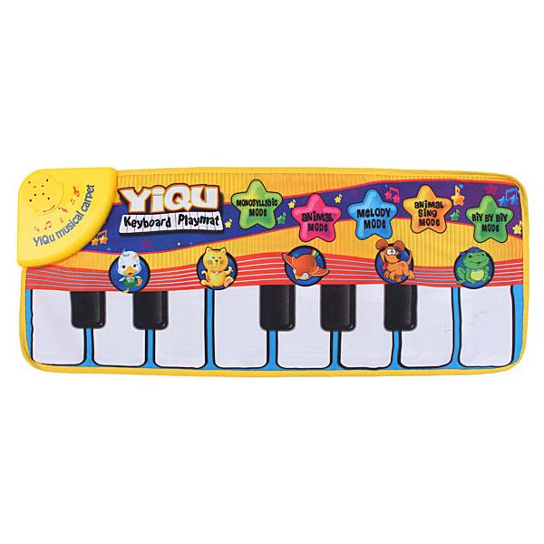 Children Touch Play Keyboard Musical Music Singing Crawl Gym Carpet Mat Pads Cushion Rugs Learn Toys Gift - MRSLM
