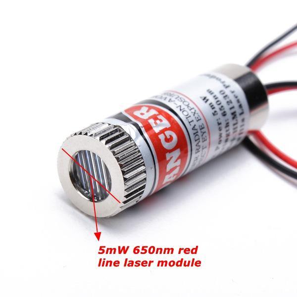 650nm 5mW Focusable Red Line Laser Module Laser Generator Diode - MRSLM