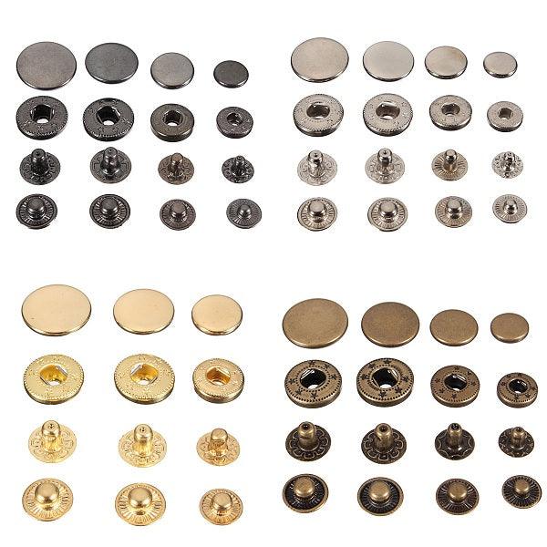 15Pcs Snap Fasteners Popper Press Stud Sewing Leather Button - MRSLM